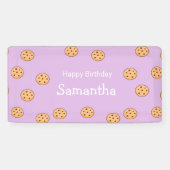 Chocolade chip koekjes verjaardag paarse spandoek (Horizontaal)