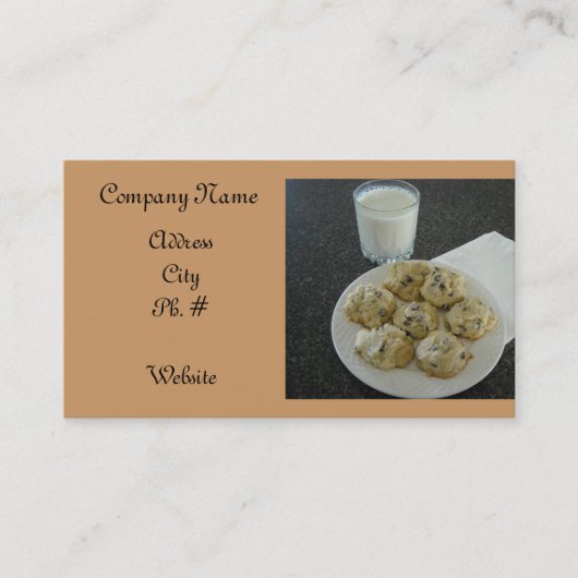 Chocolade Chip Koekjes Visitekaartje (Voorkant)