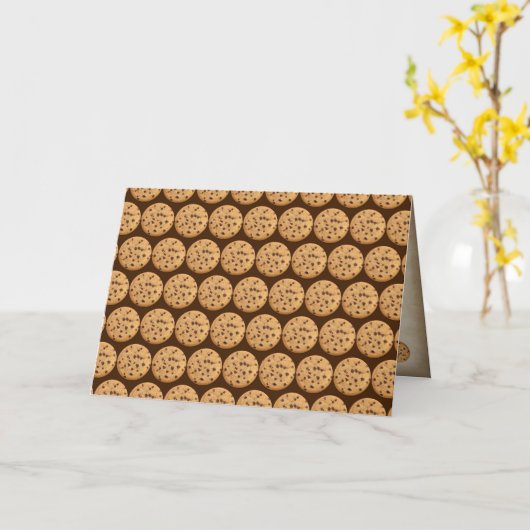 Chocolade Chip koekjes voor vrienden bedankt Kaart (Gele Bloem)