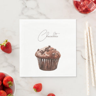Chocolade Chip Muffin Cupcake Servet