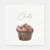 Chocolade Chip Muffin Cupcake Servet (Voorkant)