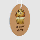 Chocolade Chip Muffin Graphic - Tekst op beide zij Ornament (voorkant)