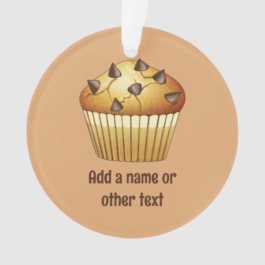Chocolade Chip Muffin Graphic - Tekst op beide zij Ornament (voorkant)