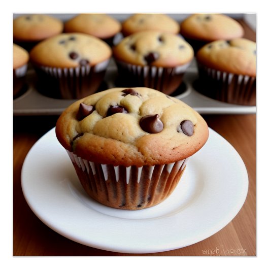 Chocolade Chip Muffin Perfect Poster (Voorkant)