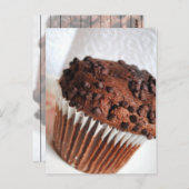 Chocolade Chip Muffin Recipe Card Briefkaart (Voorkant / Achterkant)
