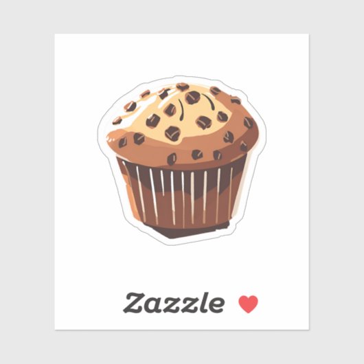 Chocolade Chip Muffin Sticker (Vel)