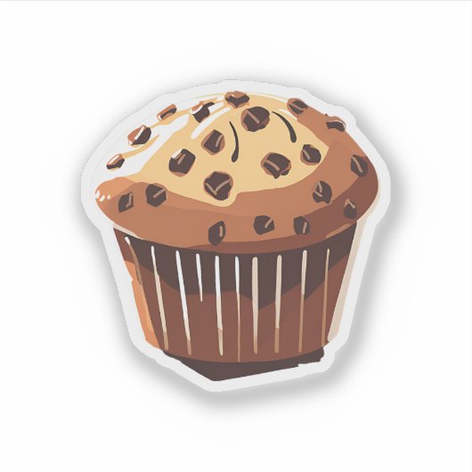 Chocolade Chip Muffin Sticker (Voorkant)