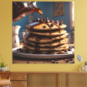 Chocolade Chip Pannenkoeken Canvas Afdruk (Insitu (Woonkamer))