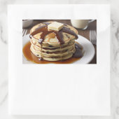 Chocolade Chip Pannenkoeken Rechthoekige Sticker (Tas)