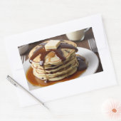 Chocolade Chip Pannenkoeken Rechthoekige Sticker (Envelop)