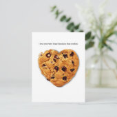 Chocolade Chip Post Kaart Valentijn (Staand voorkant)