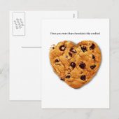 Chocolade Chip Post Kaart Valentijn (Voorkant / Achterkant)