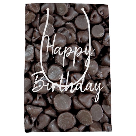 Chocolade Chips Birthday Medium Cadeauzakje (Voorkant)