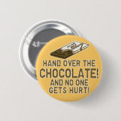 Chocolade Chocofolic Ronde Button 5,7 Cm (Voorkant /achterkant)