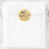 Chocolade Chocofolic Ronde Sticker (Tas)