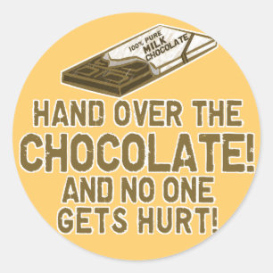 Chocolade Chocofolic Ronde Sticker