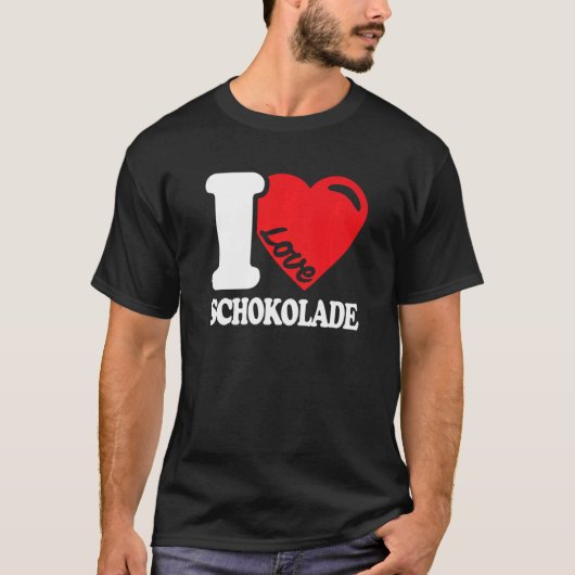 Chocolade Chocolade I Love Chocolate 4 T-shirt (Voorkant)