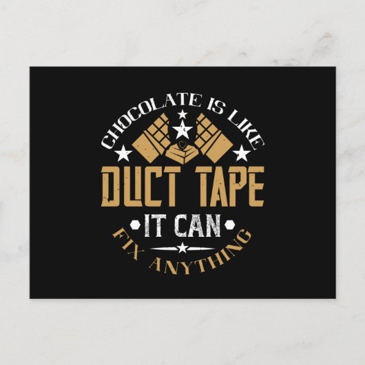 Chocolade - Chocolade is als een dikke tape Briefkaart (Voorkant)