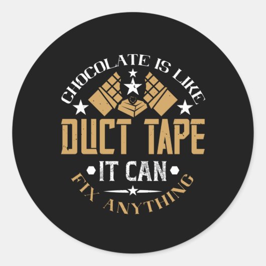 Chocolade - Chocolade is als een dikke tape Ronde Sticker (Voorkant)
