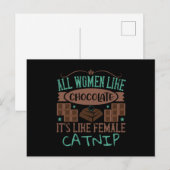 Chocolade - Chocolade is als kattenkruid Briefkaart (Voorkant / Achterkant)