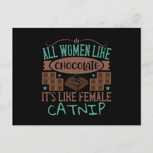 Chocolade - Chocolade is als kattenkruid Briefkaart (Voorkant)