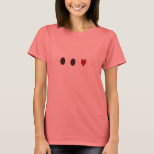 Chocolade, chocolade Lover met rood hart T-shirt