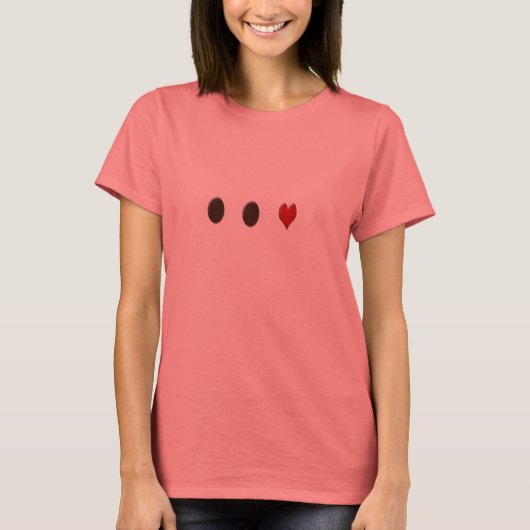 Chocolade, chocolade Lover met rood hart T-shirt (Voorkant)
