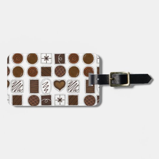 Chocolade Chocolade Snoep Chocolatier Bagagelabel (Voorkant horizontaal)