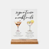 Chocolade Citroen Dessert Bruiloft Mocktails Acryl Bord (Voorkant)