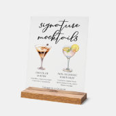 Chocolade Citroen Dessert Bruiloft Mocktails Acryl Bord (Hoek)