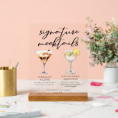 Chocolade Citroen Dessert Bruiloft Mocktails Acryl Bord (Huwelijk)