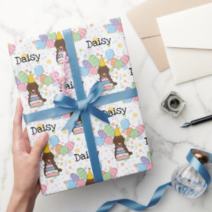 Chocolade Cockapoo Cavapoo Hond Verjaardag Cadeaupapier