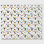 Chocolade Cockapoo Cavapoo Hond Verjaardag Cadeaupapier (Vlak)