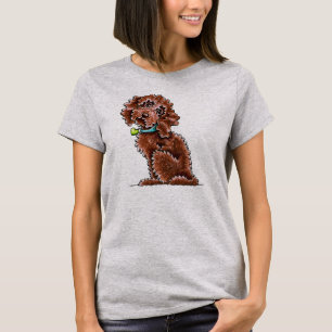 Chocolade Cockapoo Heart Collar T-shirt