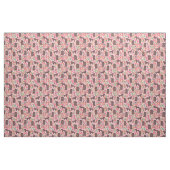 Chocolade cockapoo-honden floralen roze stof (Fat Quarter)