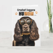 Chocolade Cocker Dog Beste HuMOM Ooit Moederdag Feestdagen Kaart (Voorkant)