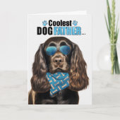 Chocolade Cocker Dog Coolest Dad Ooit Vaderdag Feestdagen Kaart (Voorkant)