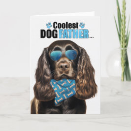Chocolade Cocker Dog Coolest Dad Ooit Vaderdag Feestdagen Kaart