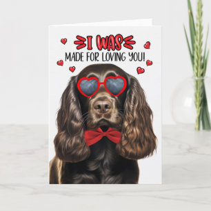 Chocolade Cocker Dog Gemaakt voor Liefde U Valenti Feestdagen Kaart
