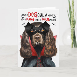 Chocolade Cocker Hond Grappig Count DOGcula Hallow Feestdagen Kaart