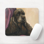 "Chocolade Cocker Spaniel" Art Muismat (Met muis)