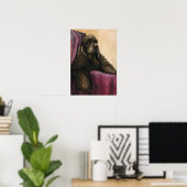 "Chocolade Cocker Spaniel" Art Reproduction Print (Thuiskantoor)