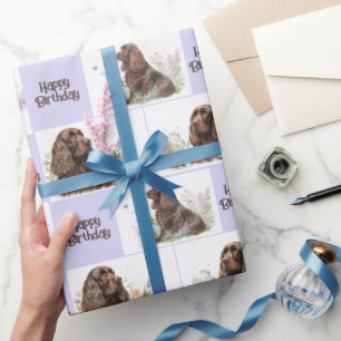 Chocolade Cocker Spaniel Birthday Cadeaupapier