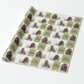 Chocolade Cocker Spaniel Birthday Cadeaupapier (Uitgerold)