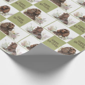 Chocolade Cocker Spaniel Birthday Cadeaupapier (Hoek)