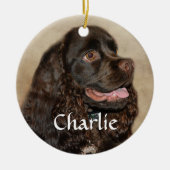 Chocolade Cocker Spaniel Ornament (Voorkant)