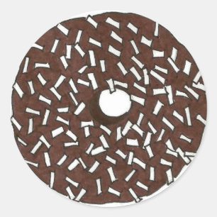 Chocolade Coconut Cake Donut Doughnut Breakfast Ronde Sticker