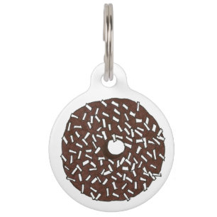 Chocolade Coconut Donut Doughnut Food Dog Pet Tag Huisdierpenning