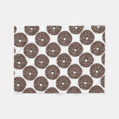 Chocolade Coconut Donut Doughnut Foodie Blanket Fleece Deken (Voorkant (Horizontaal))