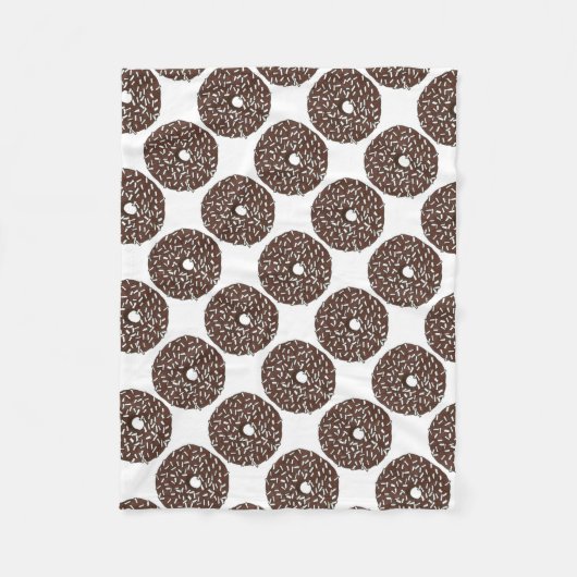 Chocolade Coconut Donut Doughnut Foodie Blanket Fleece Deken (Voorkant)